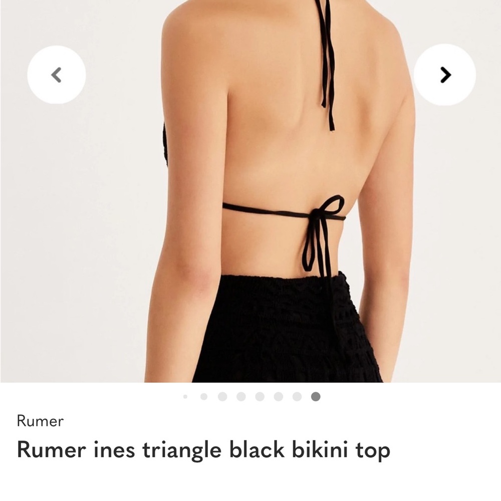 Rumer‎ Ines Triangle Bikini Top in white - Picture 4 of 10